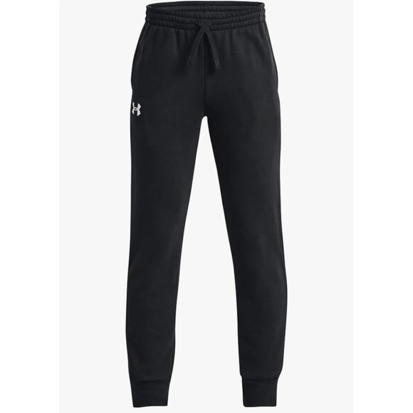 Under Armour Boys Rival Fleece Joggers, Black/ White, Size Large - Picture 1 of 4